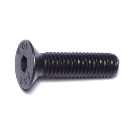 Midwest Fastener M5-0.80 Socket Head Cap Screw, Flat, Black Oxide Steel, 20 mm Length, 10 PK 76024